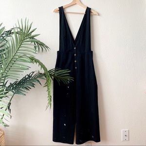Black button down jumpsuit